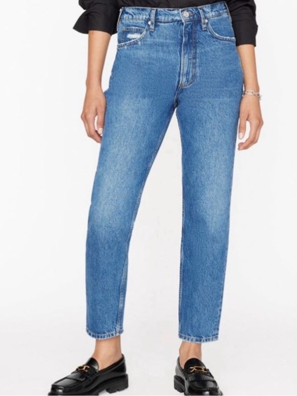 Frame Le High N Tight Taper Cotton Jeans in Stearnlee  29